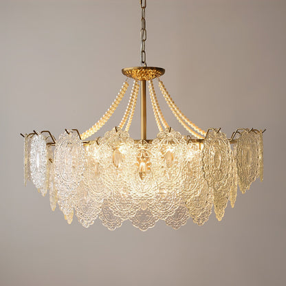 Pearls Glass Gasolier Chandelier