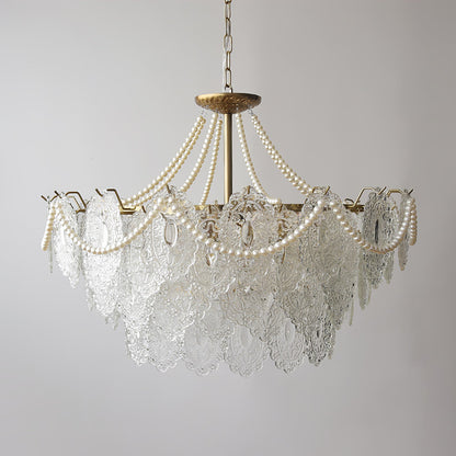 Pearls Glass Gasolier Chandelier