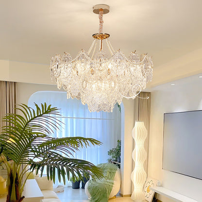 Pearls Glass Gasolier Chandelier