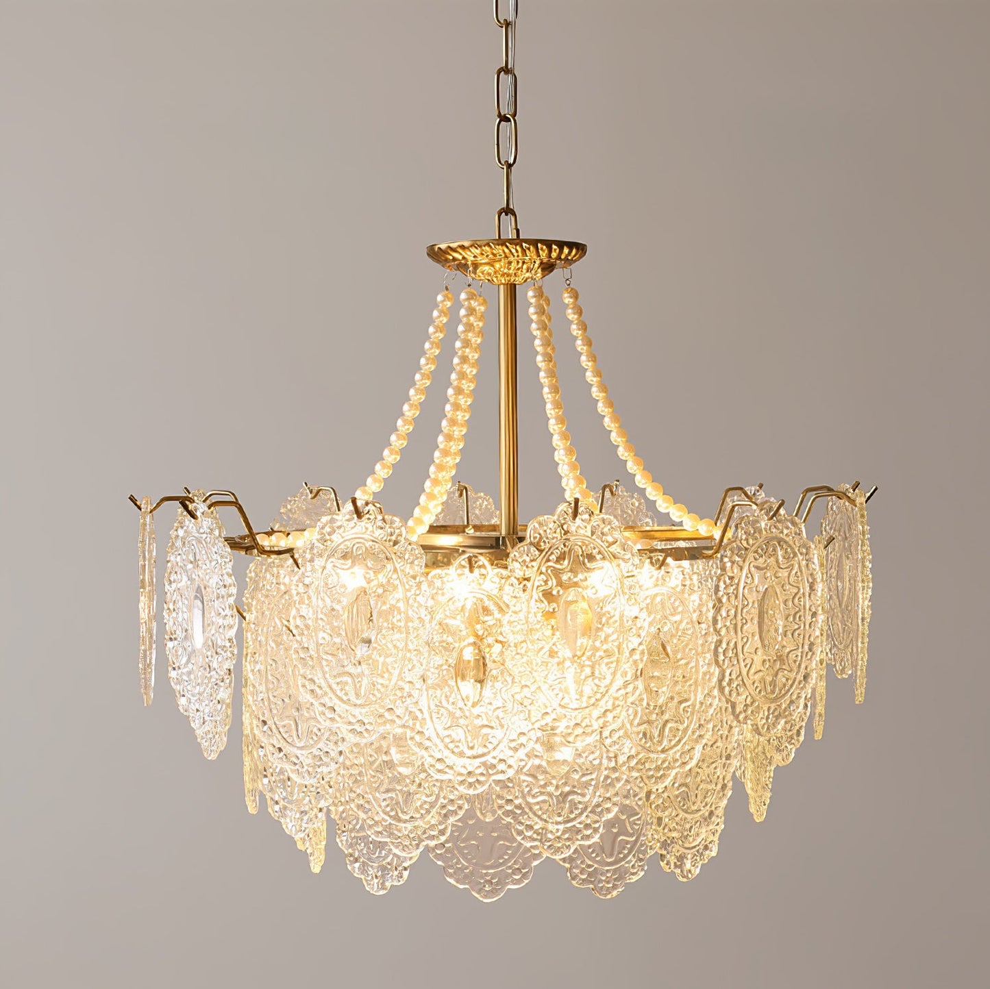 Pearls Glass Gasolier Chandelier