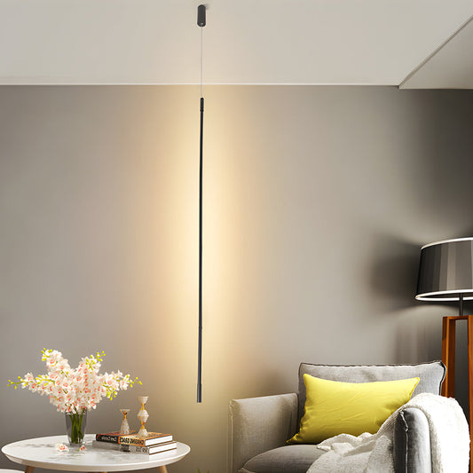 Black Long Vertical Linear LED Pendant Ceiling Light