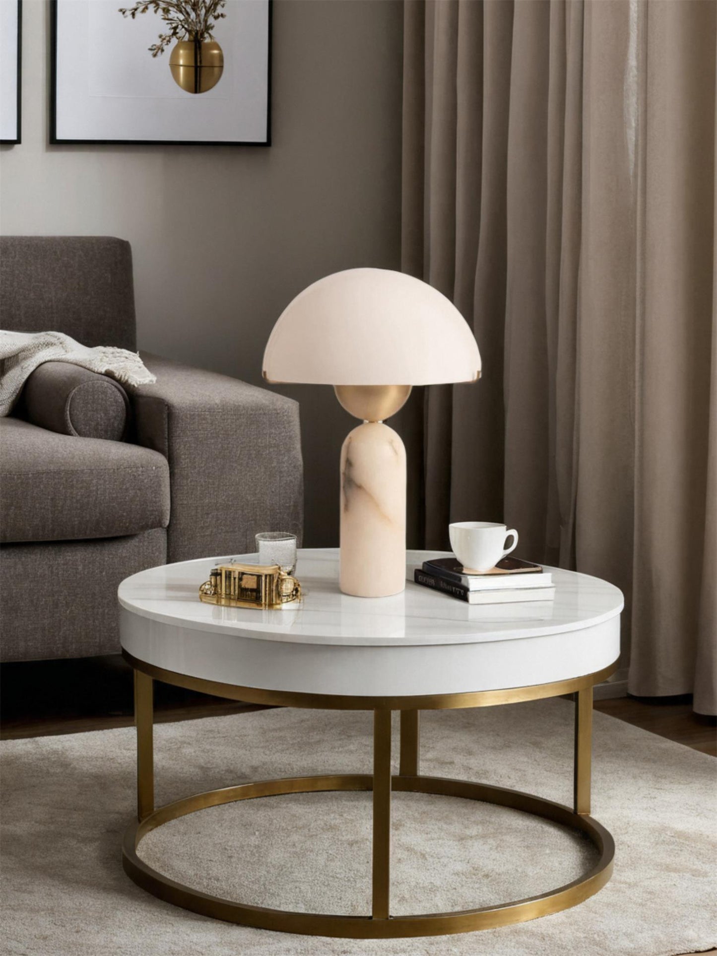 Peono Alabaster Nightstand lamp Table Lamp