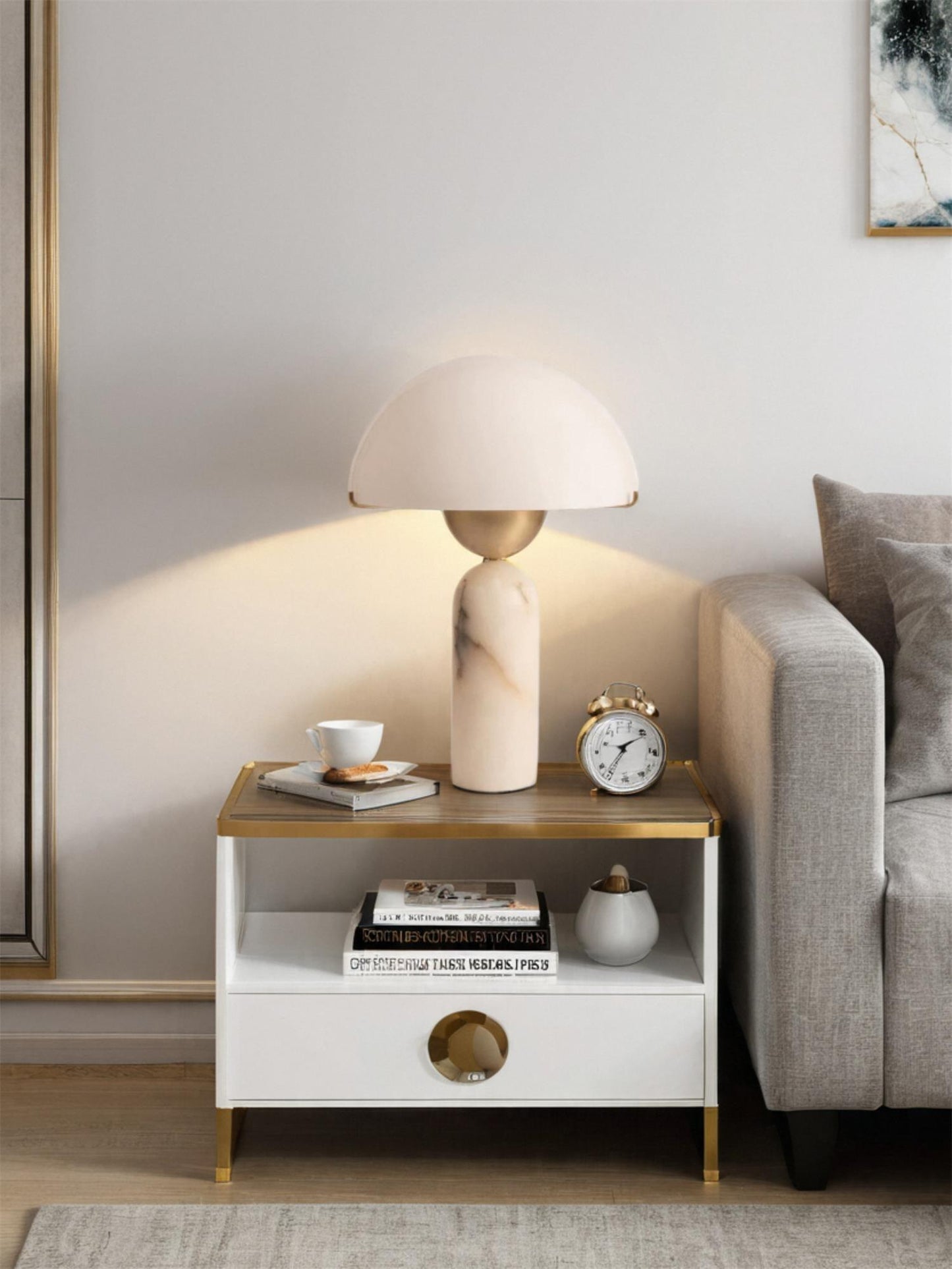 Peono Alabaster Nightstand lamp Table Lamp