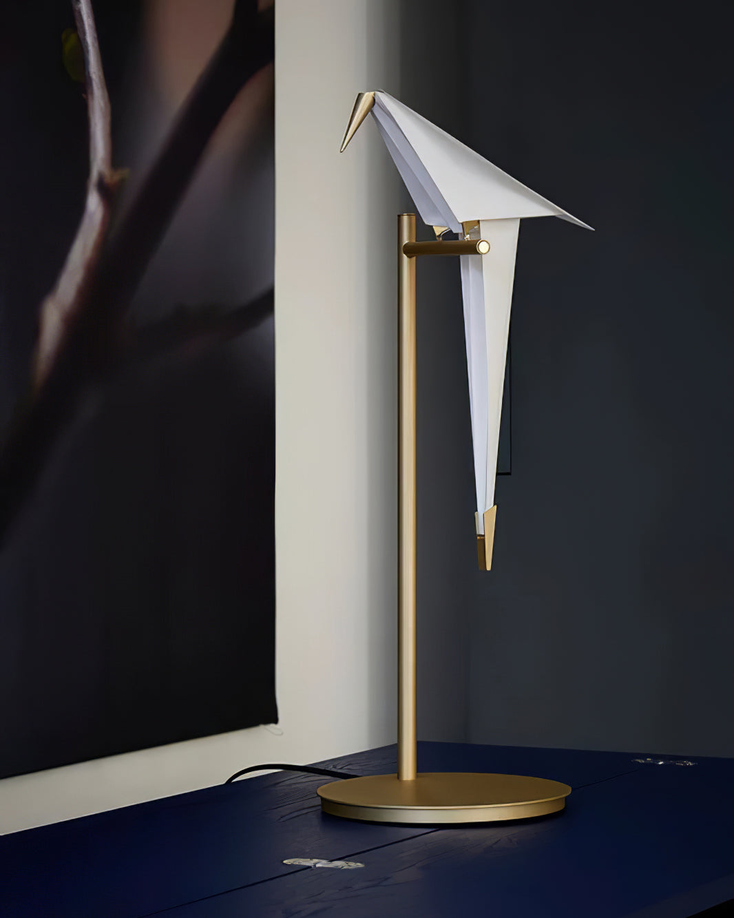 Paper Crane Bird Nightstand lamp Table Lamp