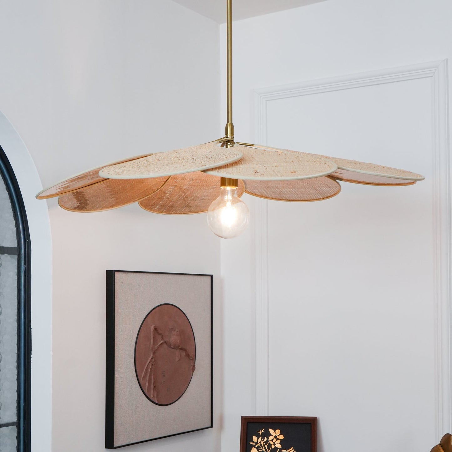 Petals Bloom Rattan Ceiling light fitting Pendant Lamp