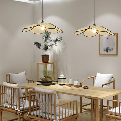 Petals Rattan Ceiling light fitting Pendant Lamp