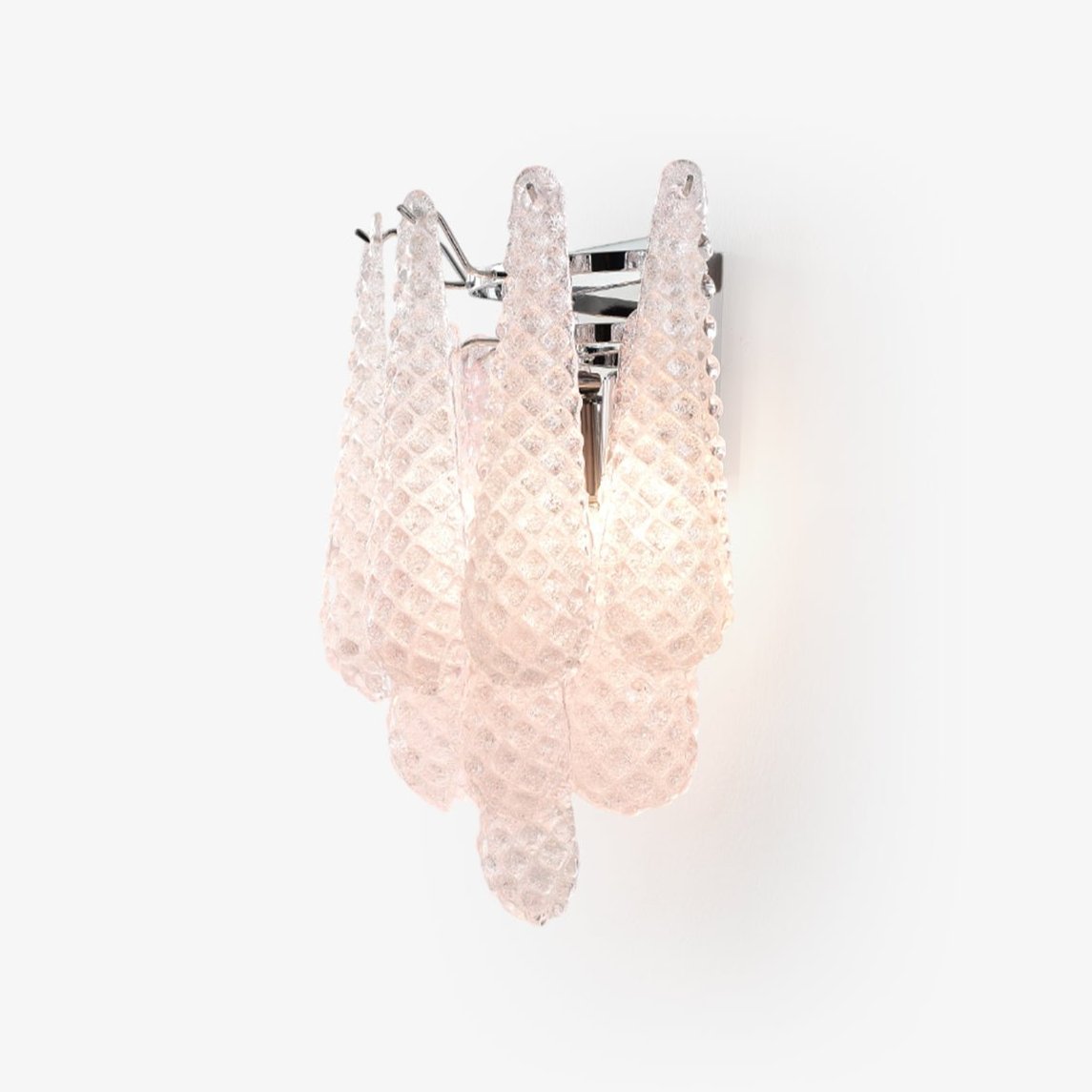 Pink Waffle Bracket light Wall Sconce