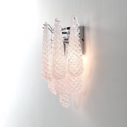 Pink Waffle Bracket light Wall Sconce