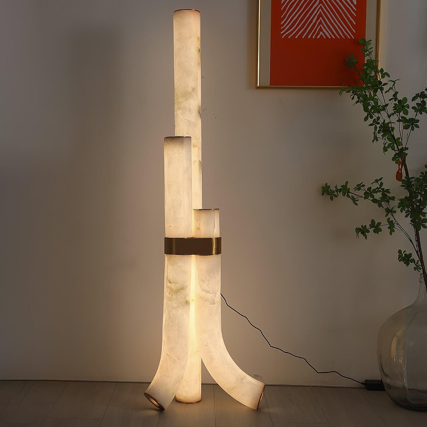 Piped Alabaster Ambient Floor Lamp Floor Lamp