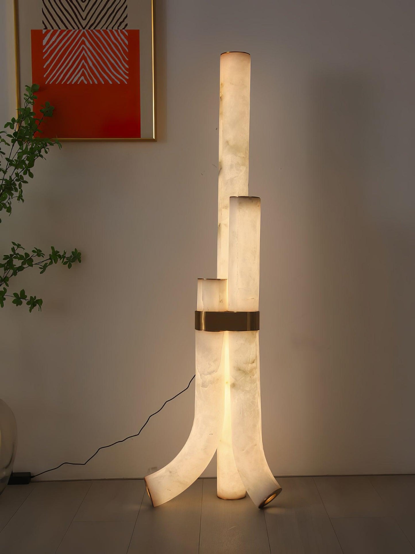 Piped Alabaster Ambient Floor Lamp Floor Lamp