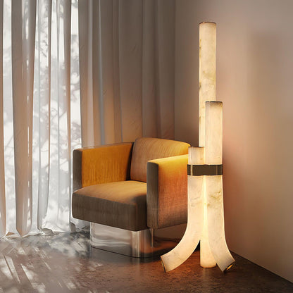 Piped Alabaster Ambient Floor Lamp Floor Lamp