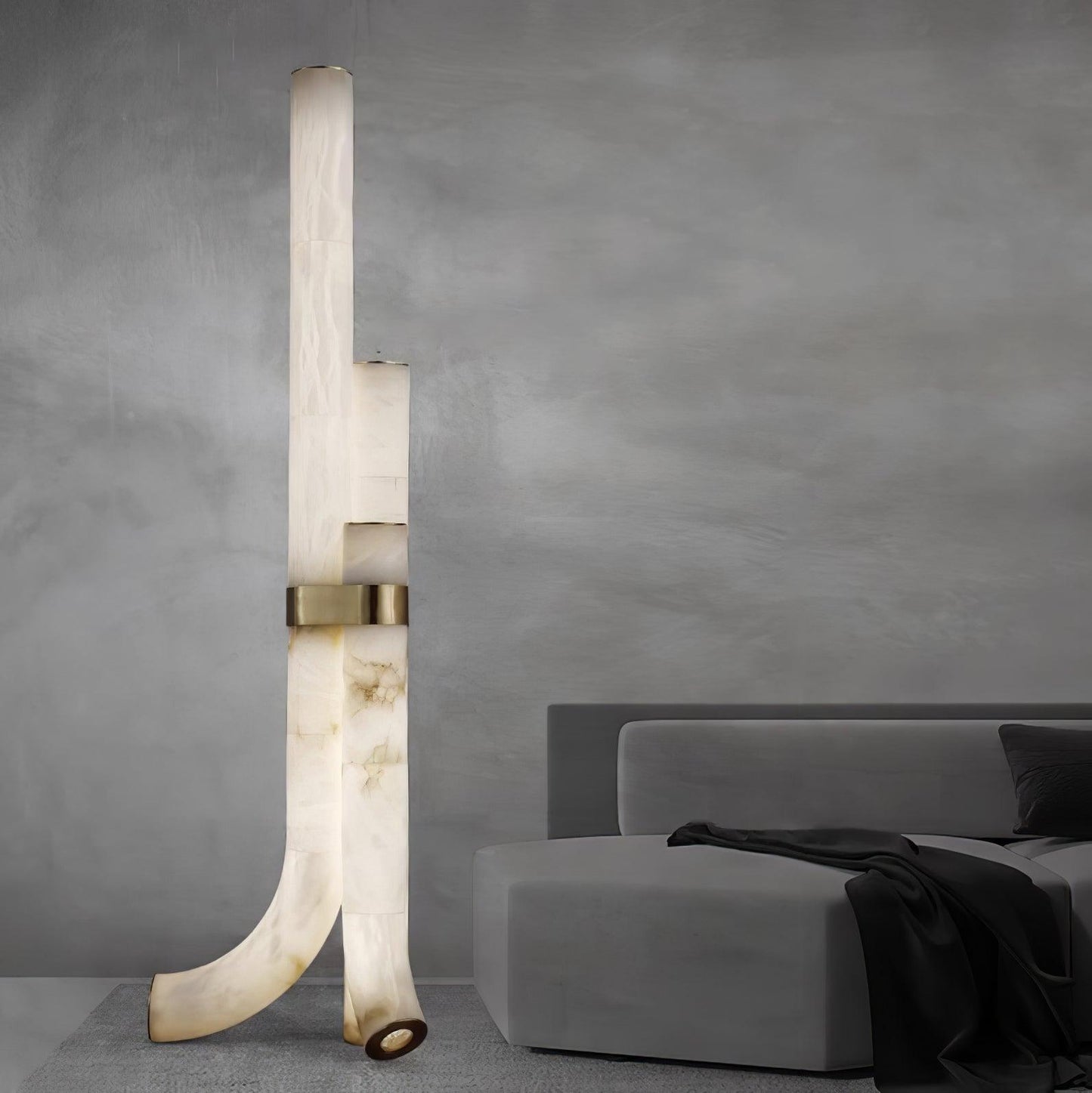 Piped Alabaster Ambient Floor Lamp Floor Lamp