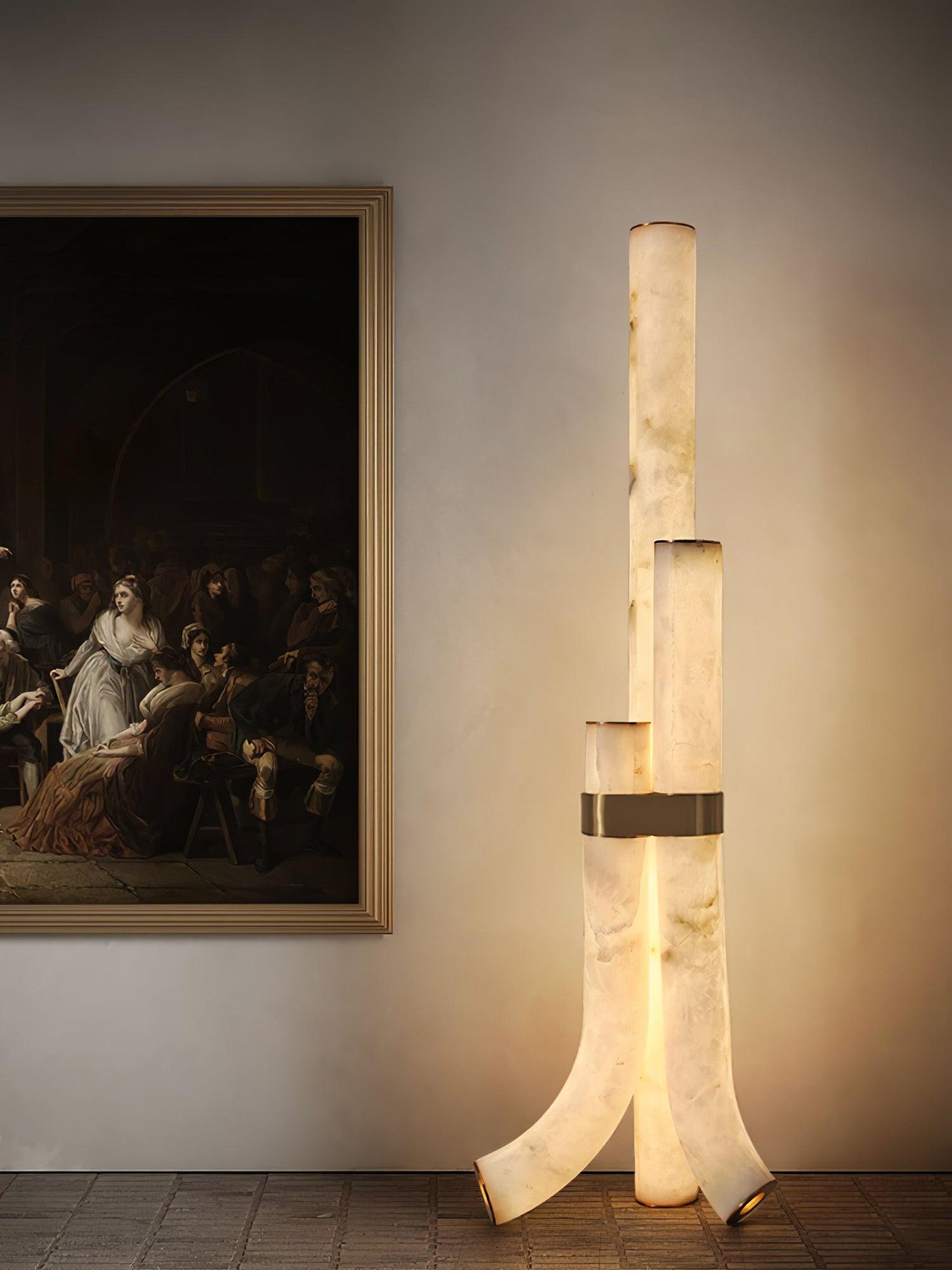 Piped Alabaster Ambient Floor Lamp Floor Lamp