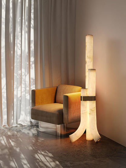 Piped Alabaster Ambient Floor Lamp Floor Lamp