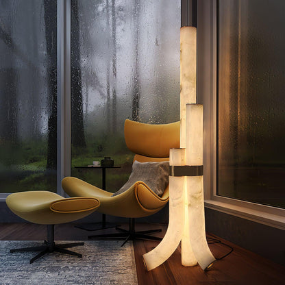 Piped Alabaster Ambient Floor Lamp Floor Lamp