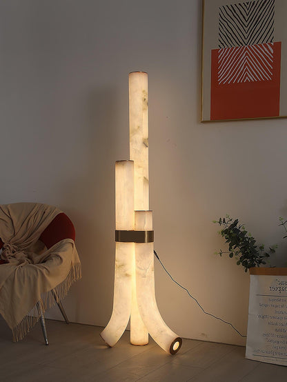 Piped Alabaster Ambient Floor Lamp Floor Lamp