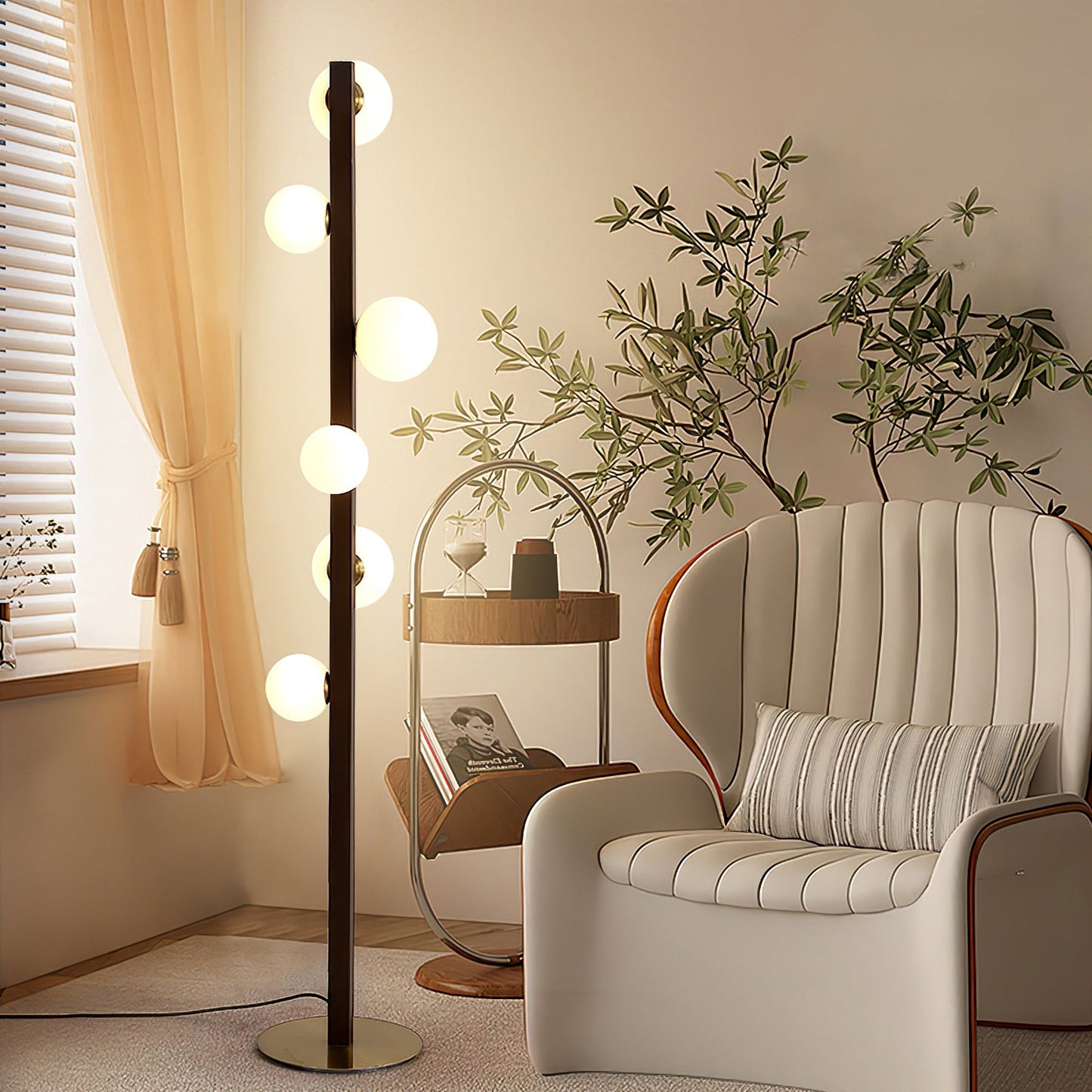 Planeta Wood Reading Lamp Floor Lamp