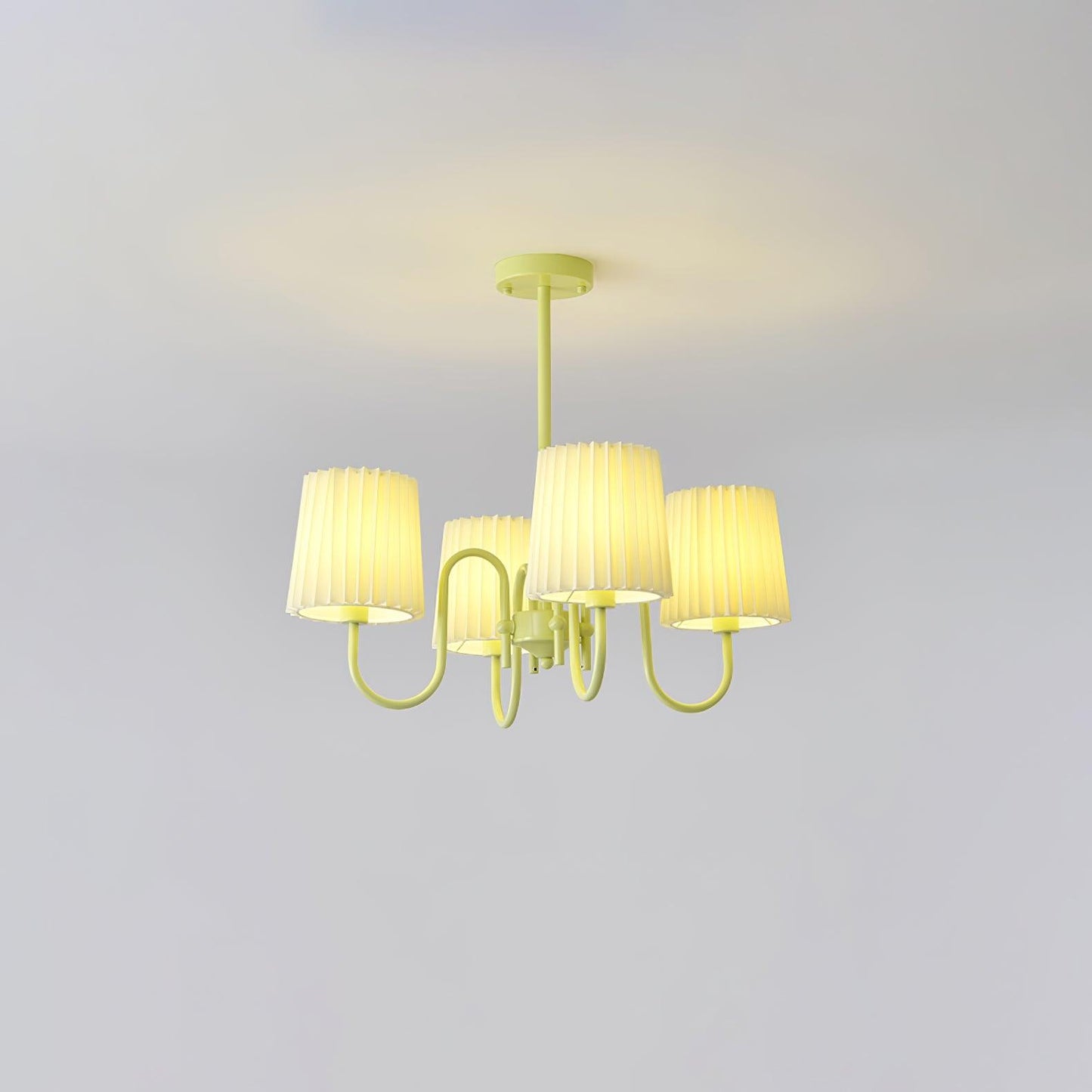 Pleated Fabric Matcha Pendant light Chandelier