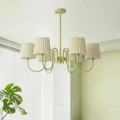 Pleated Fabric Matcha Pendant light Chandelier