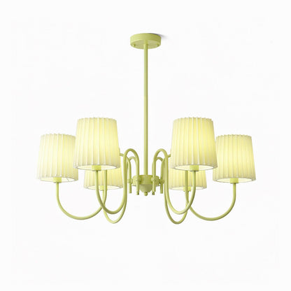 Pleated Fabric Matcha Pendant light Chandelier