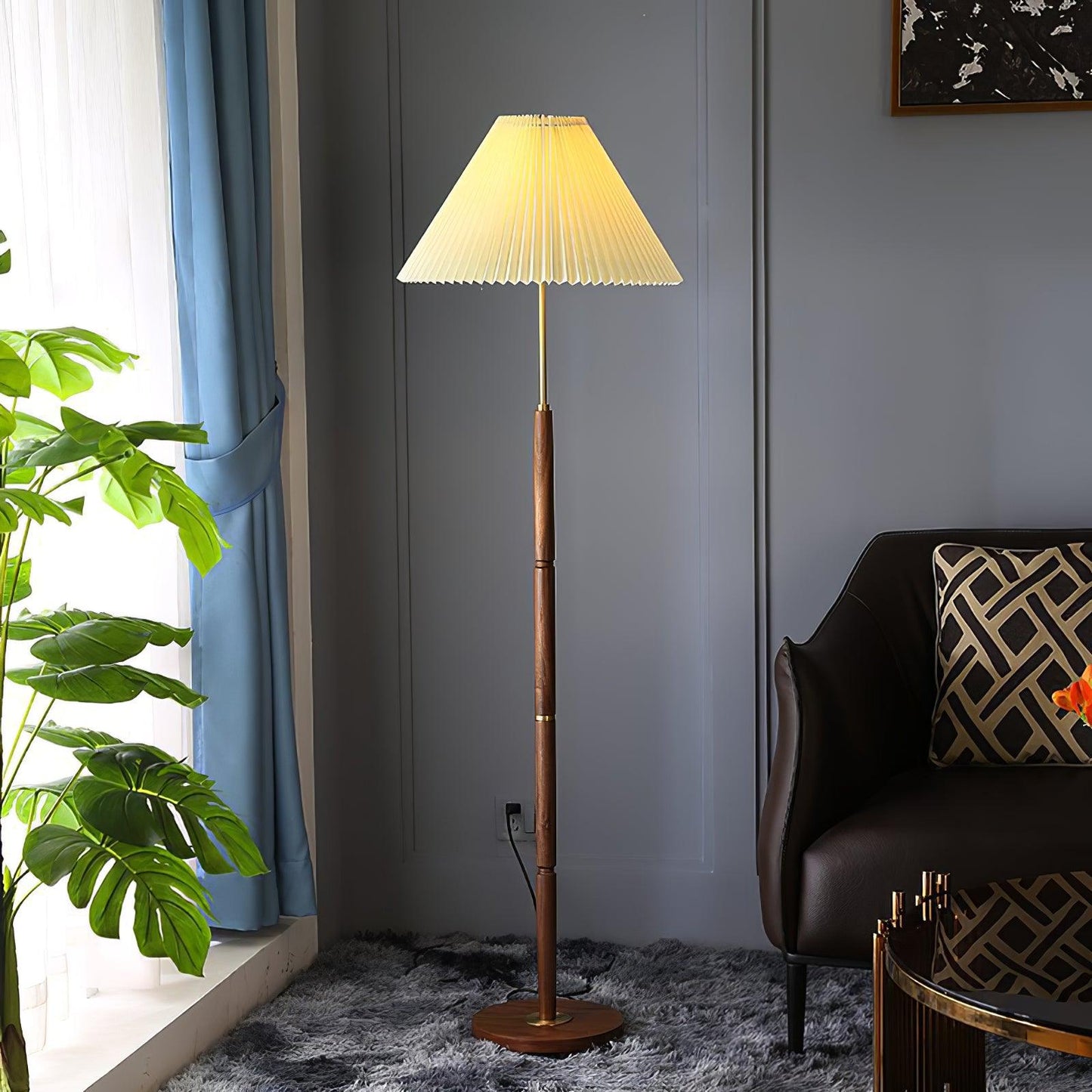 Pleated Reading Lamp Floor Lamp