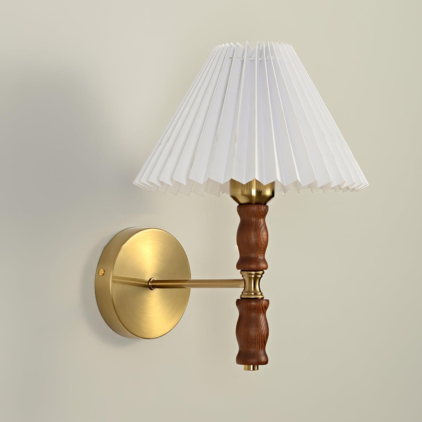 Pleated Walnut Wall light fixture Wall Light