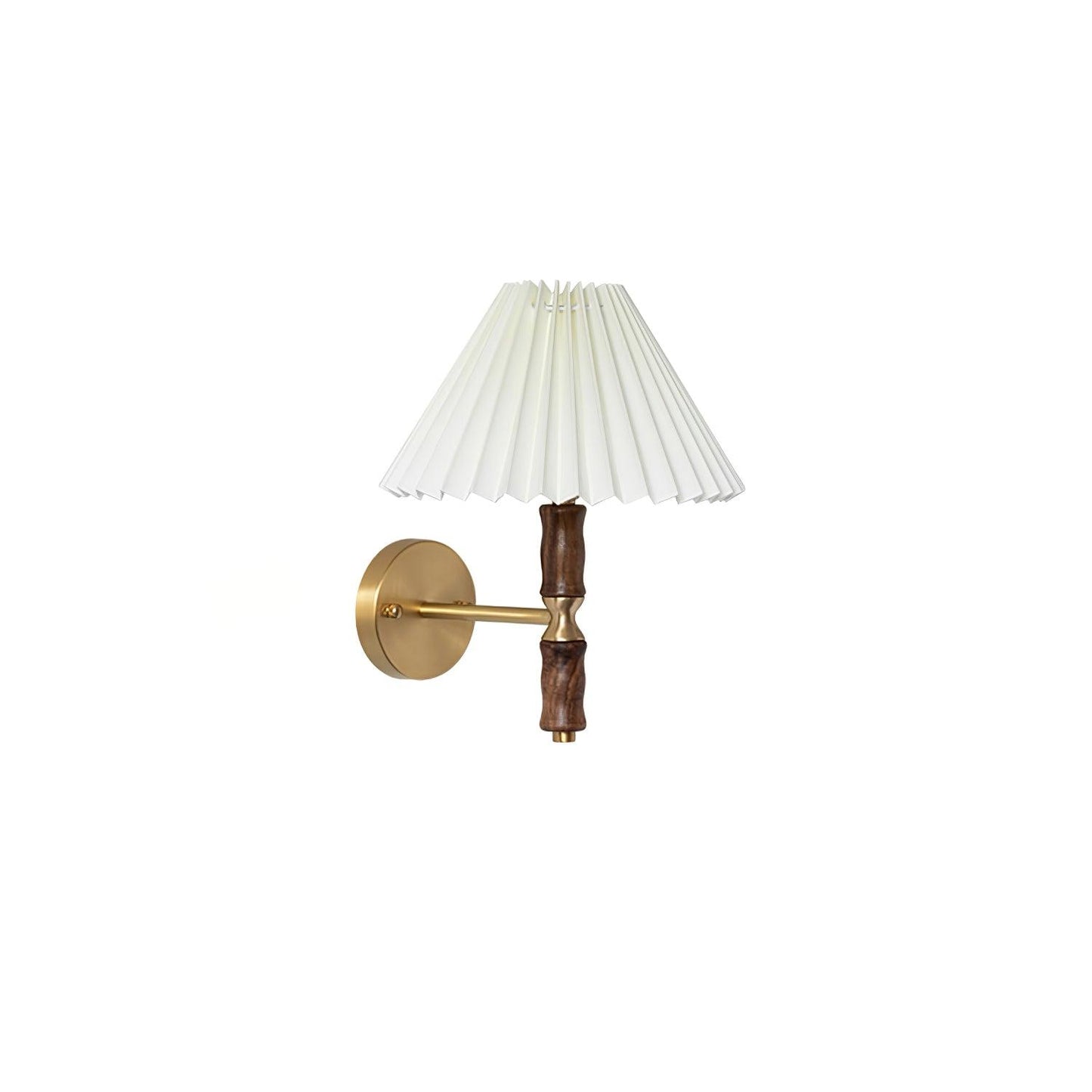 Pleated Walnut Wall light fixture Wall Light