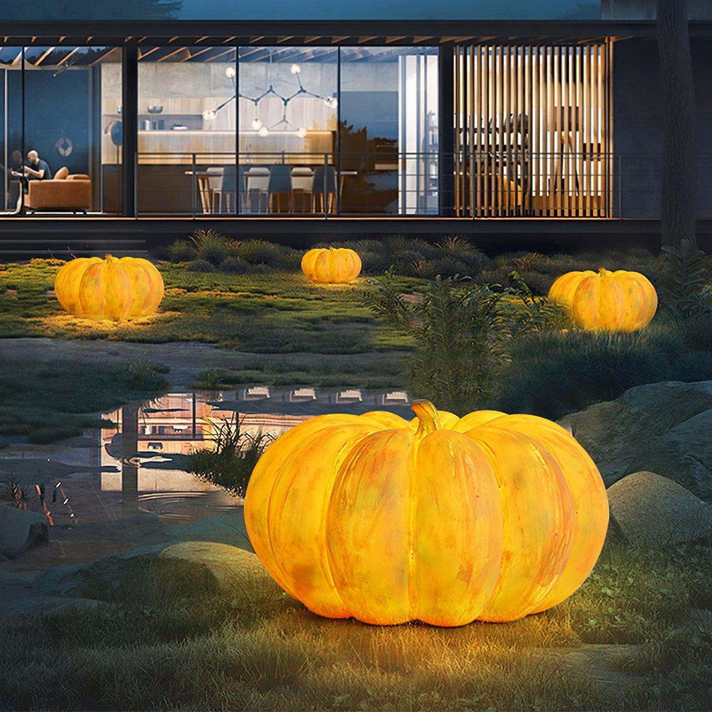 Portable Pumpkin Built-in Battery Desk lamp Table Lamp