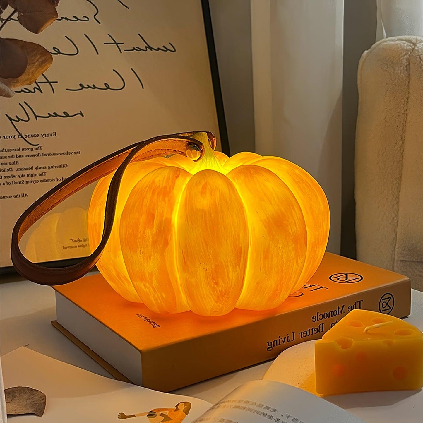 Portable Pumpkin Built-in Battery Desk lamp Table Lamp