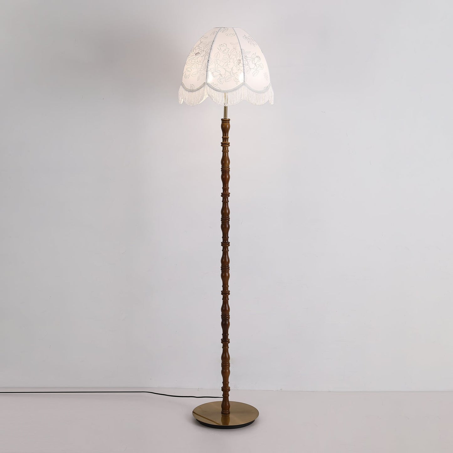 Printed Tassel Accent Lamp Floor Lamp