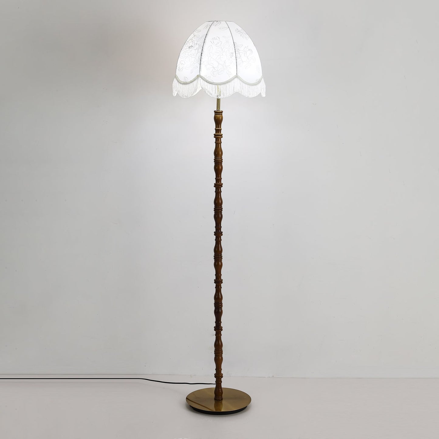 Printed Tassel Accent Lamp Floor Lamp