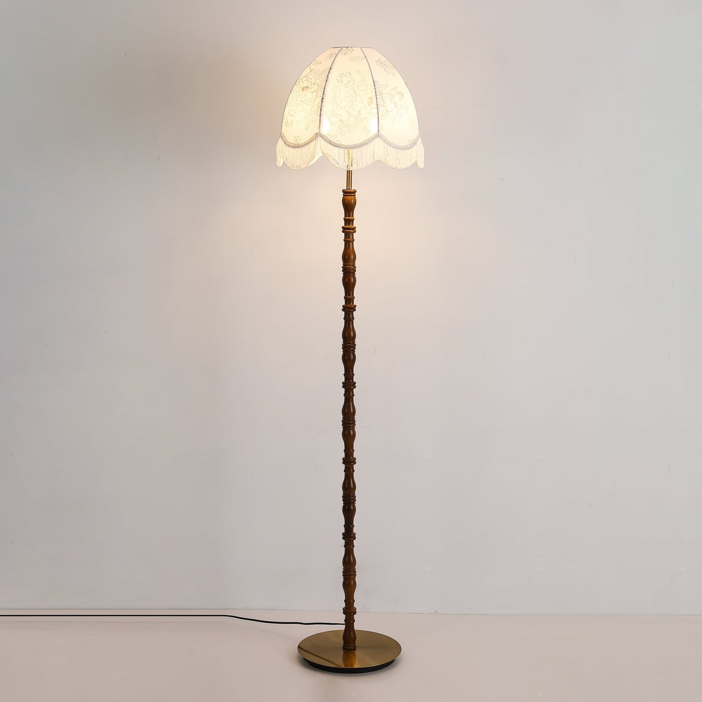 Printed Tassel Accent Lamp Floor Lamp