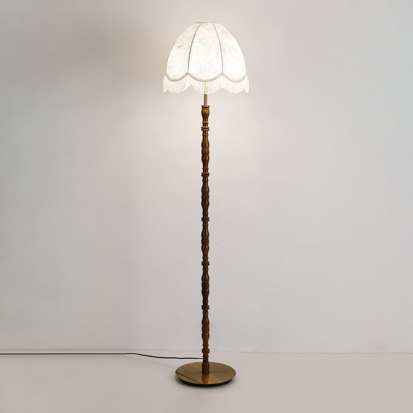 Printed Tassel Accent Lamp Floor Lamp