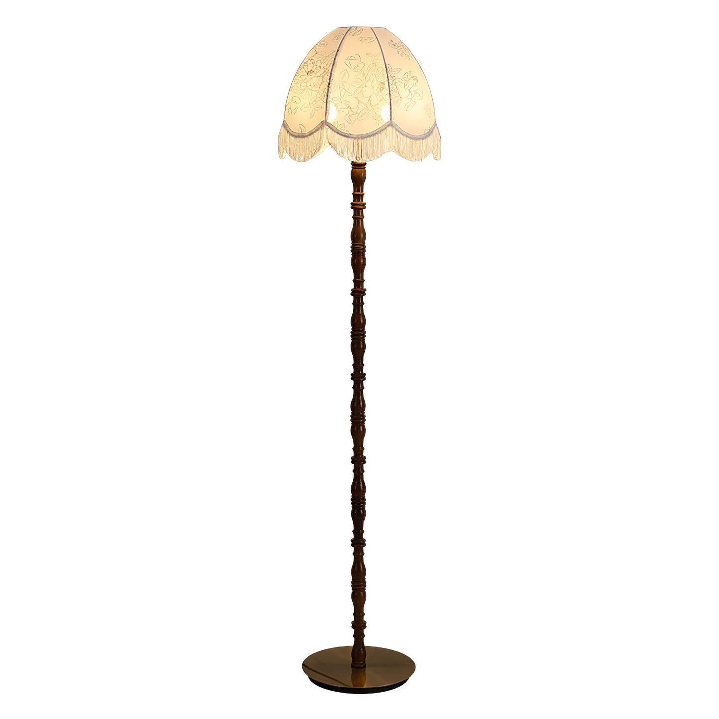 Printed Tassel Accent Lamp Floor Lamp