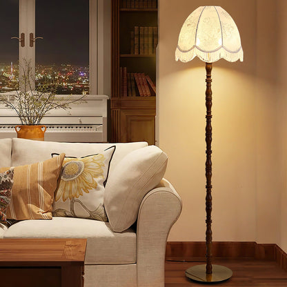 Printed Tassel Accent Lamp Floor Lamp