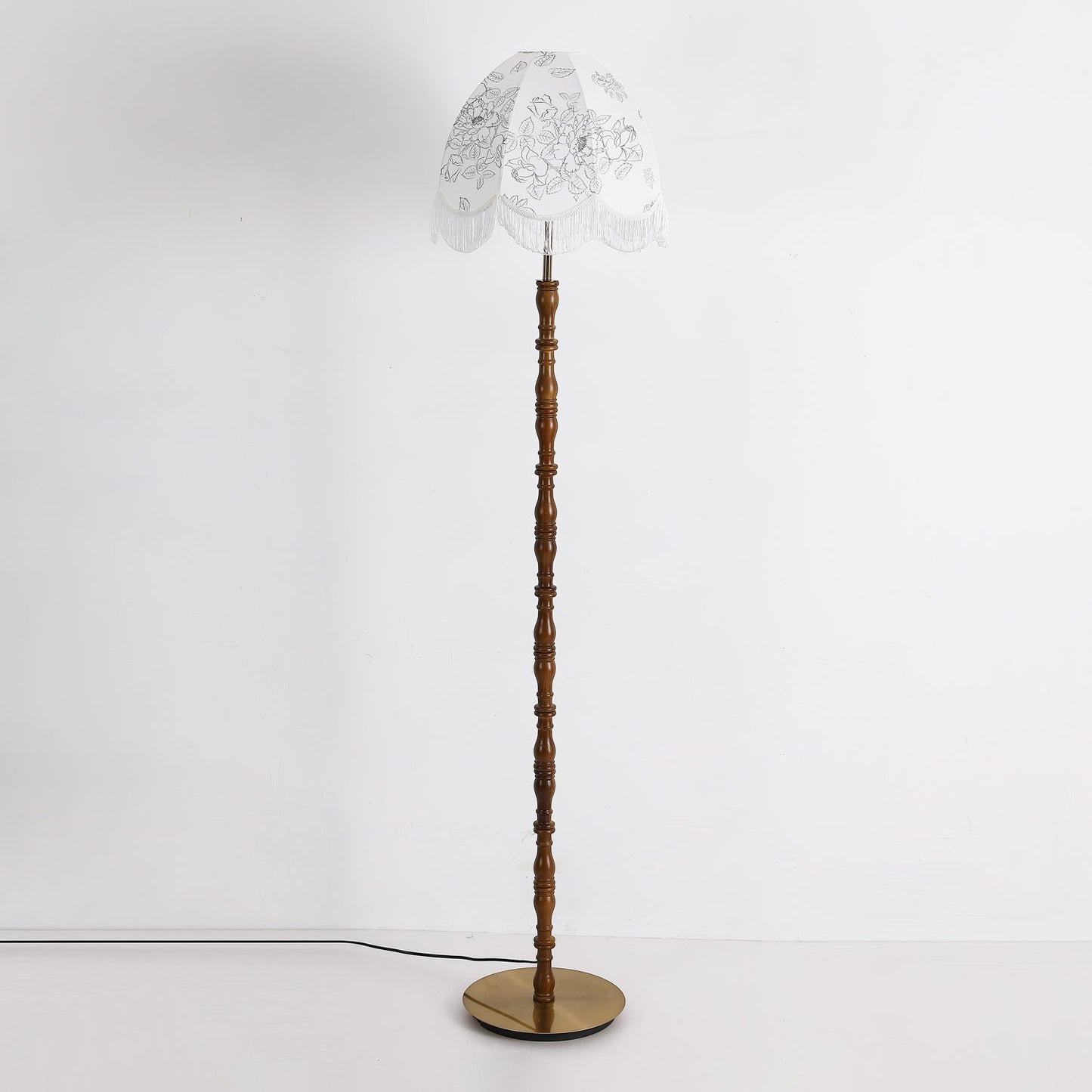 Printed Tassel Accent Lamp Floor Lamp