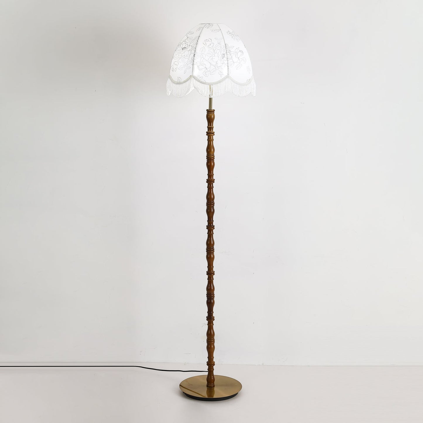 Printed Tassel Accent Lamp Floor Lamp