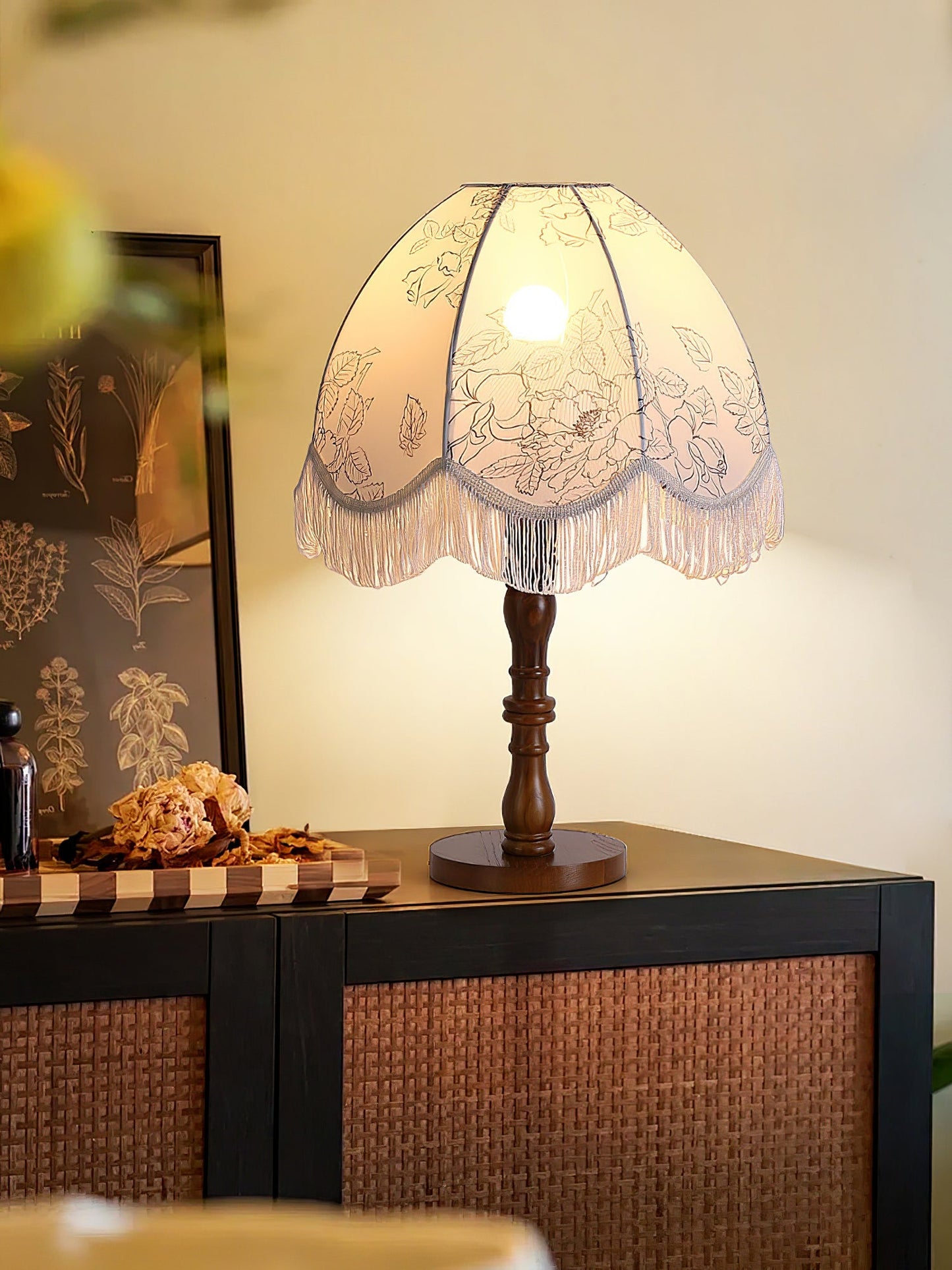 Printed Tassel Work lamp Table Lamp