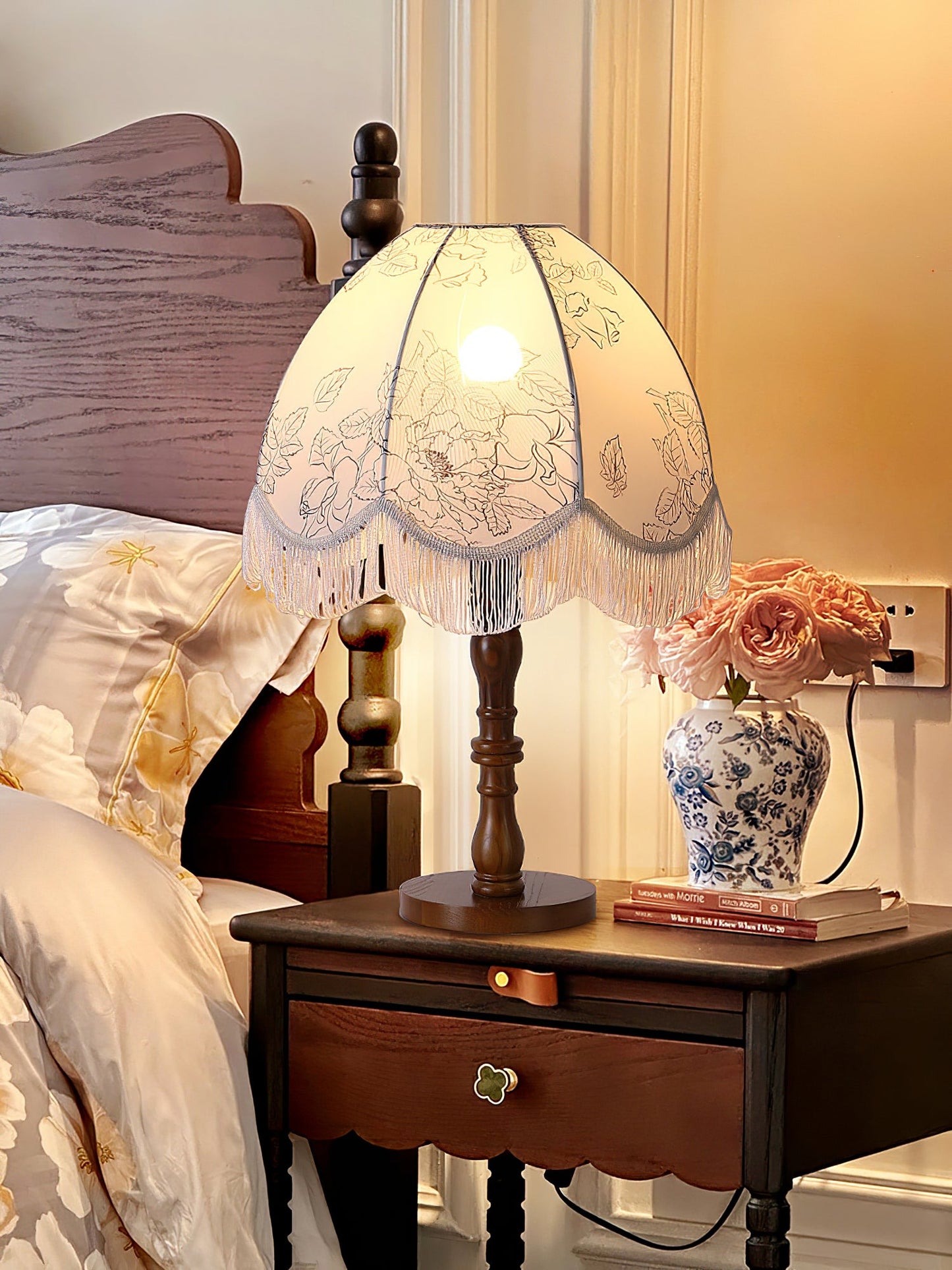 Printed Tassel Work lamp Table Lamp