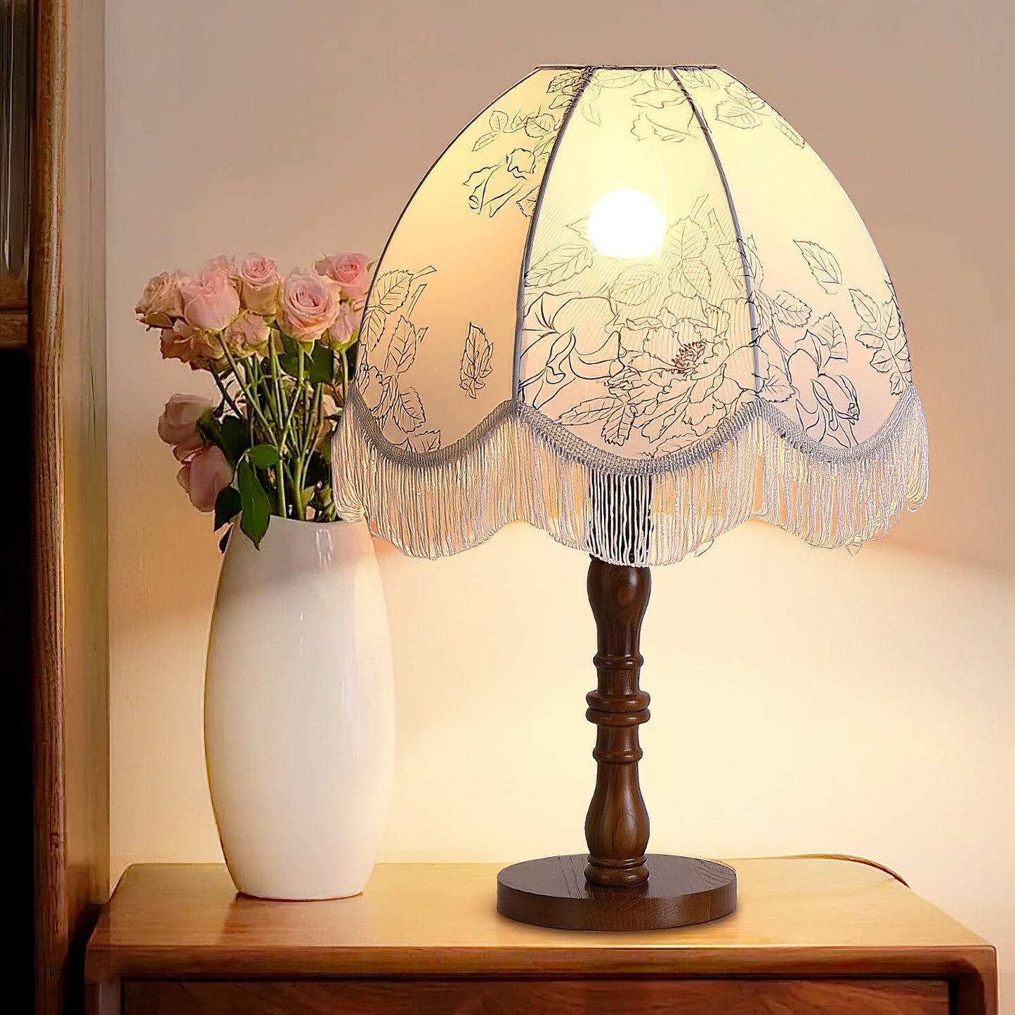 Printed Tassel Work lamp Table Lamp