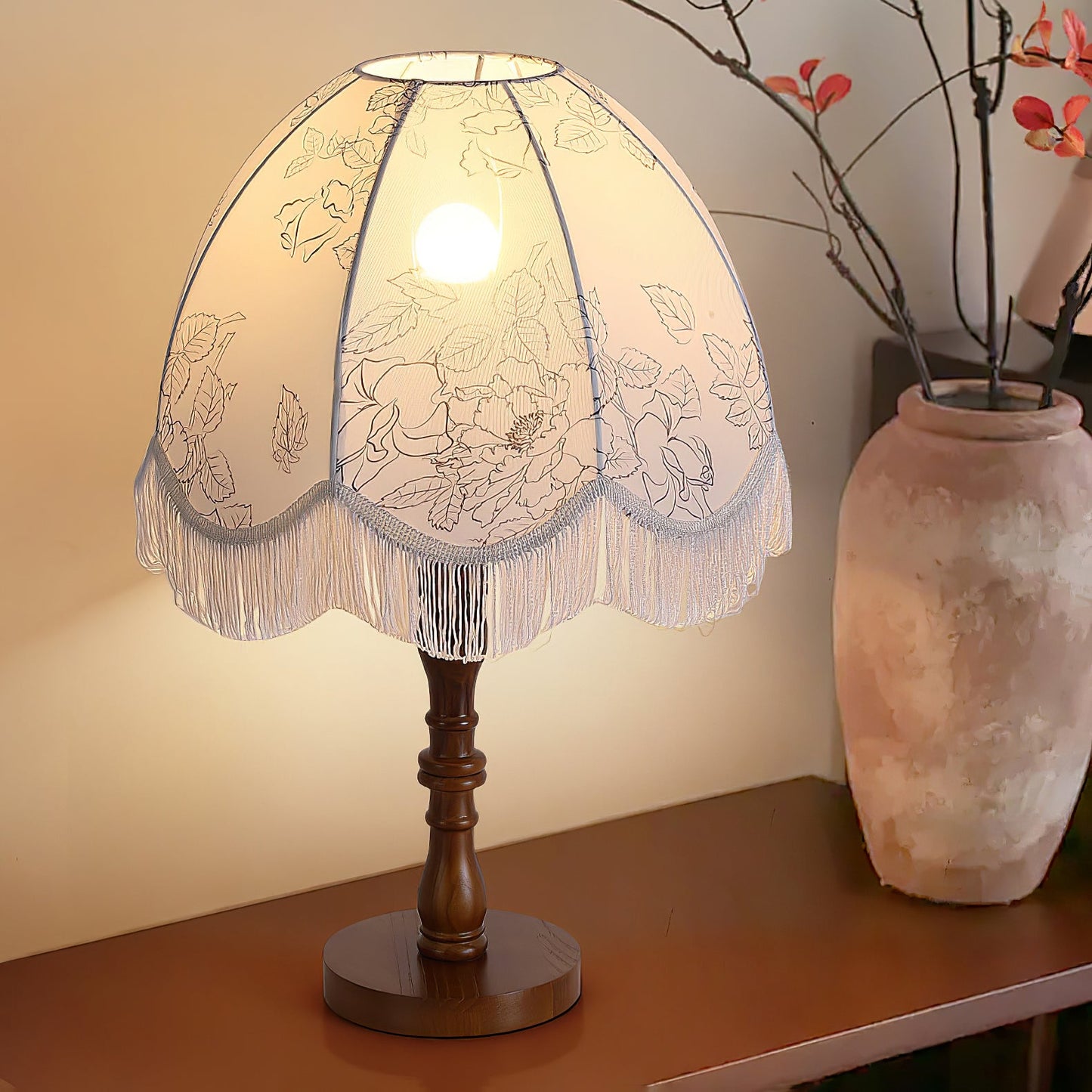 Printed Tassel Work lamp Table Lamp