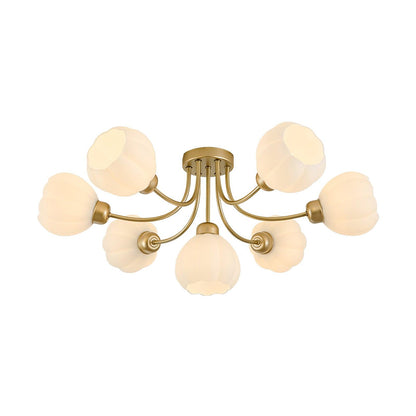 Pumpkin Brass Flush mount light Ceiling Lamp