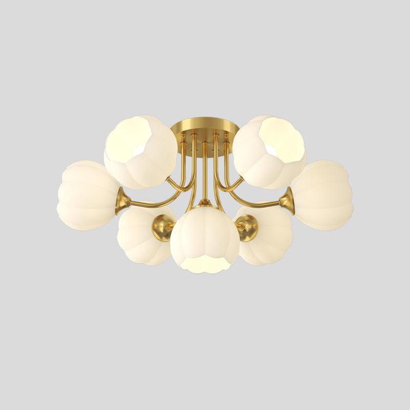 Pumpkin Brass Flush mount light Ceiling Lamp