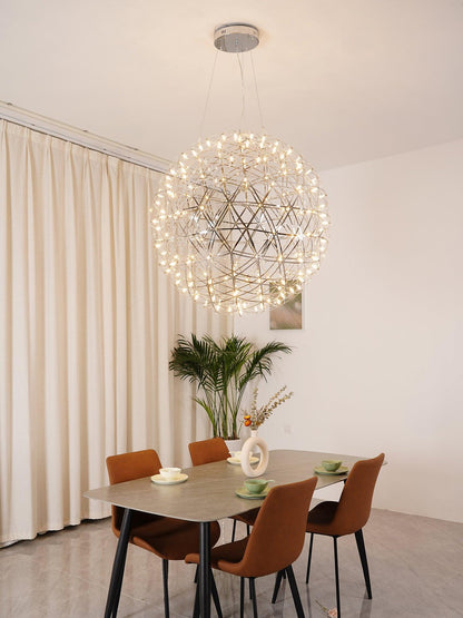 Silver Spark Ball Drop light Pendant Light