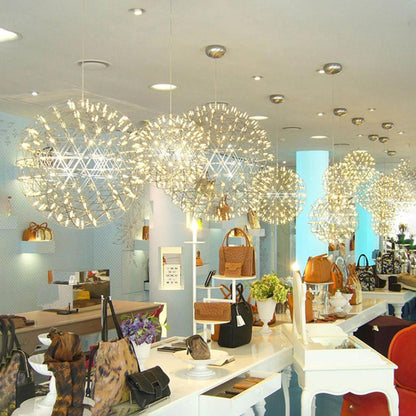 Silver Spark Ball Drop light Pendant Light