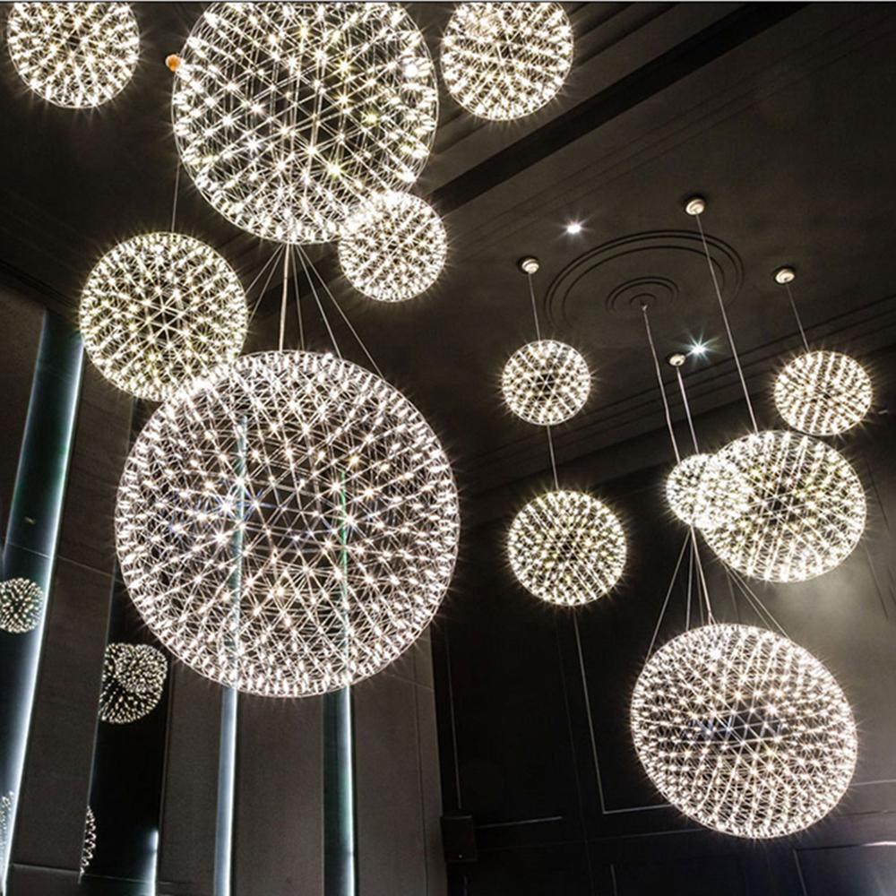 Gold Spark Ball Droplight Pendant Light