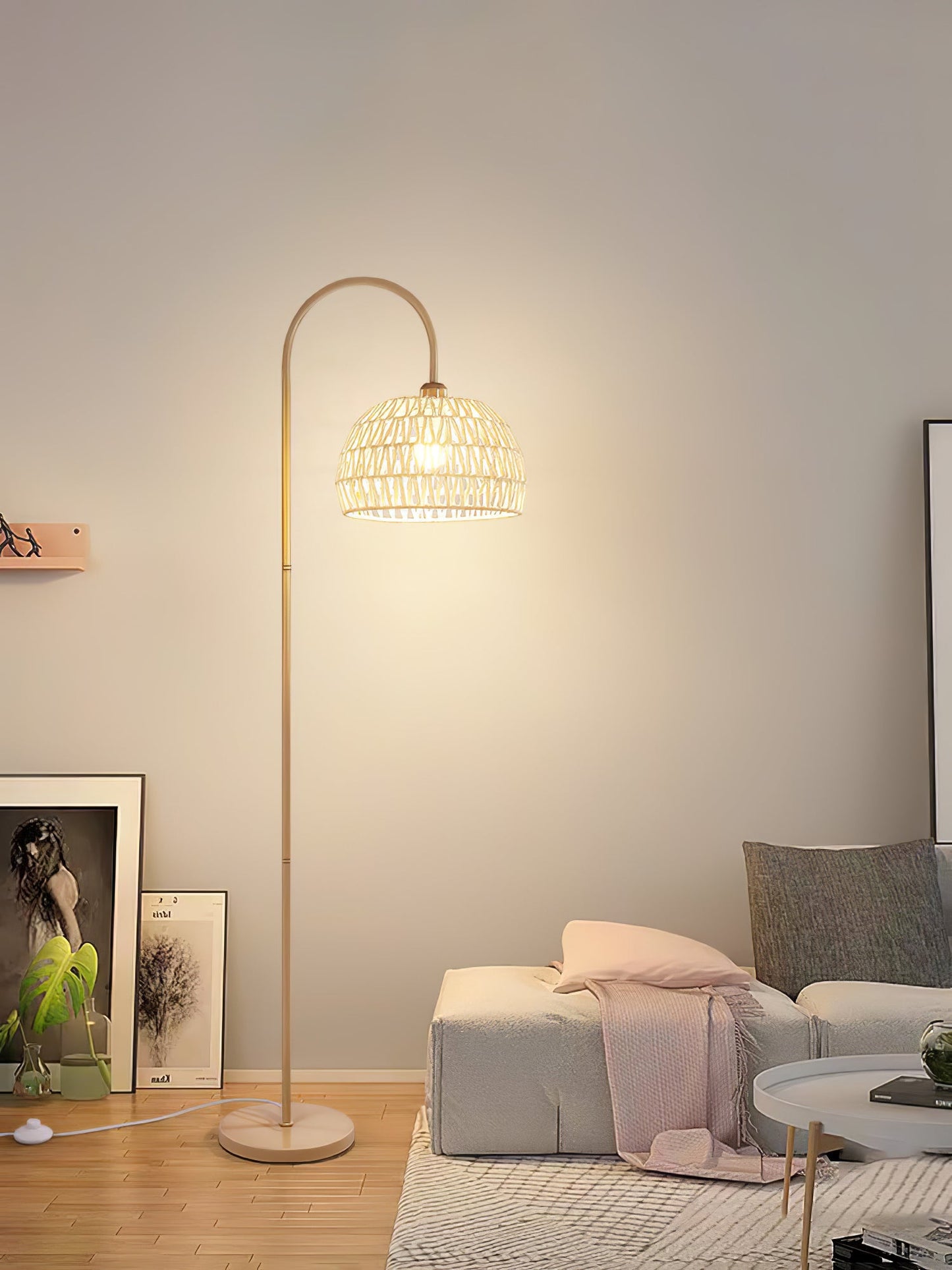 Rattan Arch Floor-standing Lamp Floor Lamp