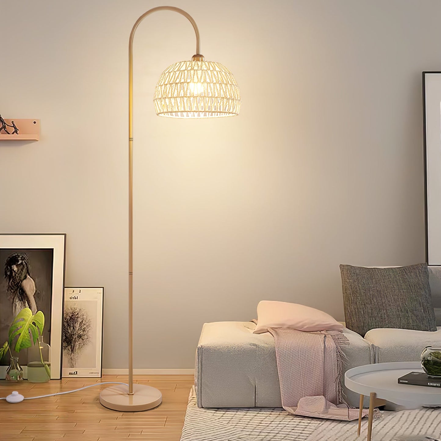 Rattan Arch Floor-standing Lamp Floor Lamp