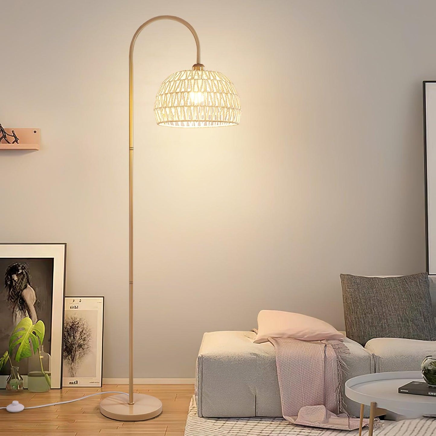 Rattan Arch Floor-standing Lamp Floor Lamp