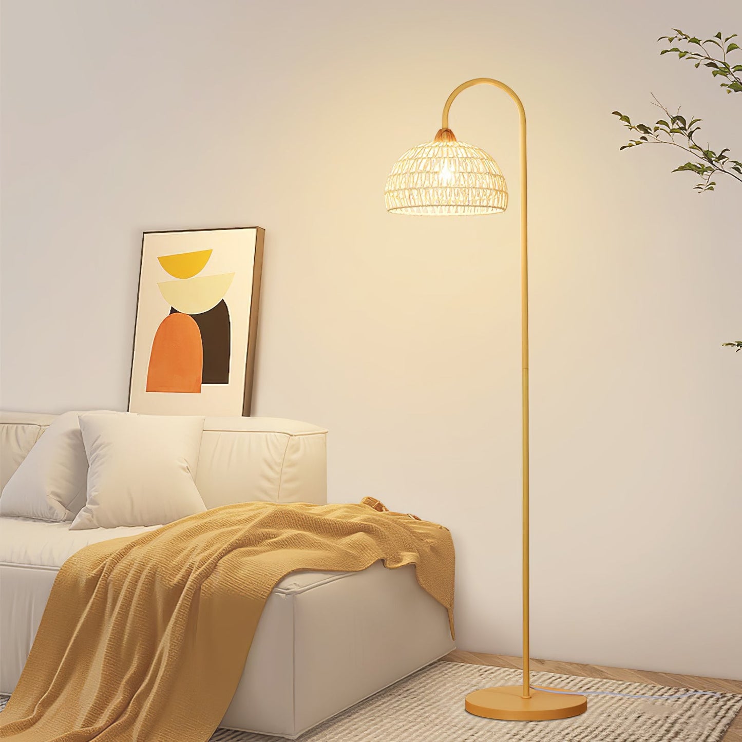 Rattan Arch Floor-standing Lamp Floor Lamp